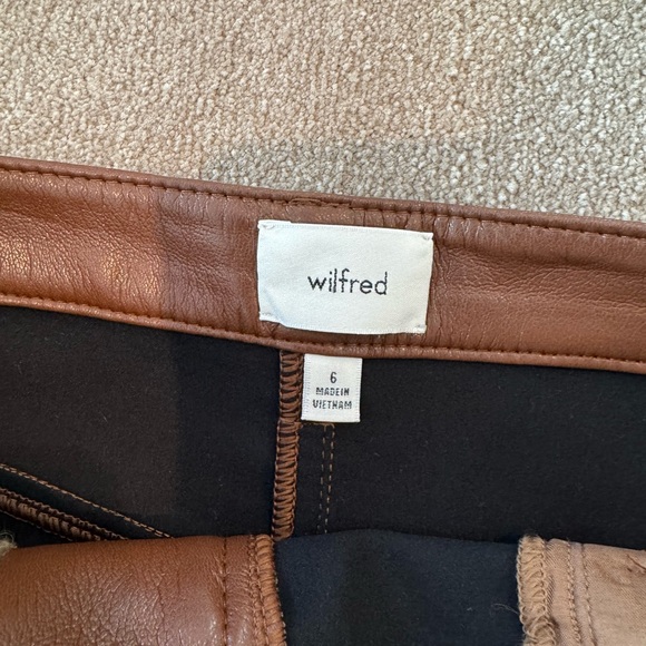Wilfred Brown Leather Melina Pants - Picture 5 of 6